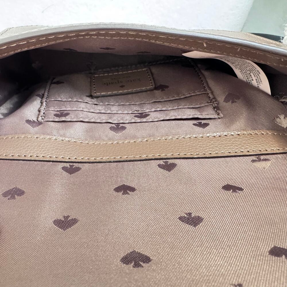 Kate Spade New York Leather Mini Crossbody Top Handle Mauve Small Chain Strap XS - Picture 9 of 12